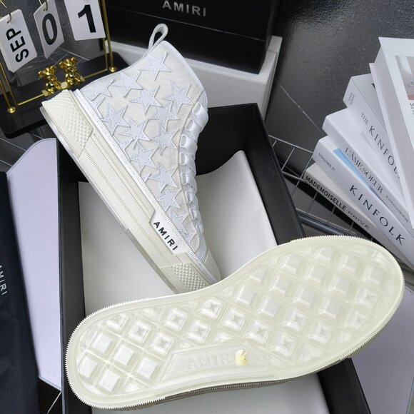AMIRI White high-top canvas sneakers - Picture 4 of 6